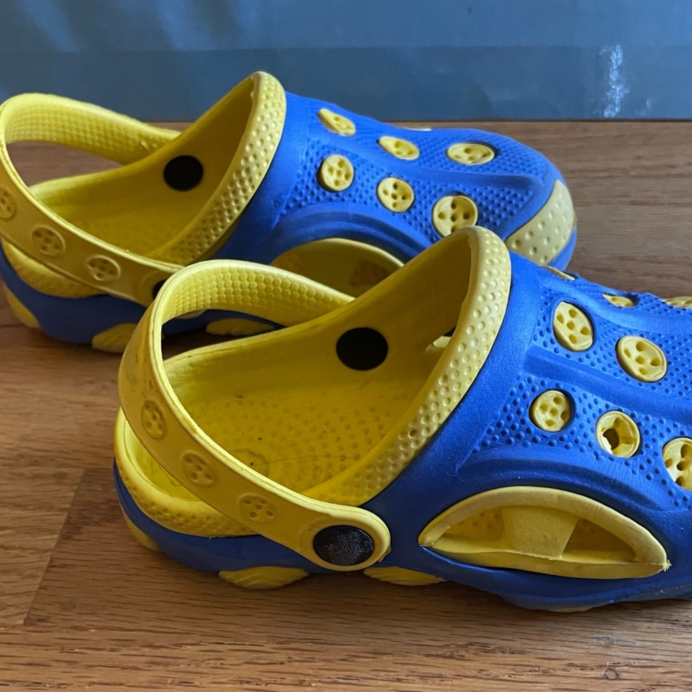 GUC Toddler Blue/Yellow Clog sz 10C